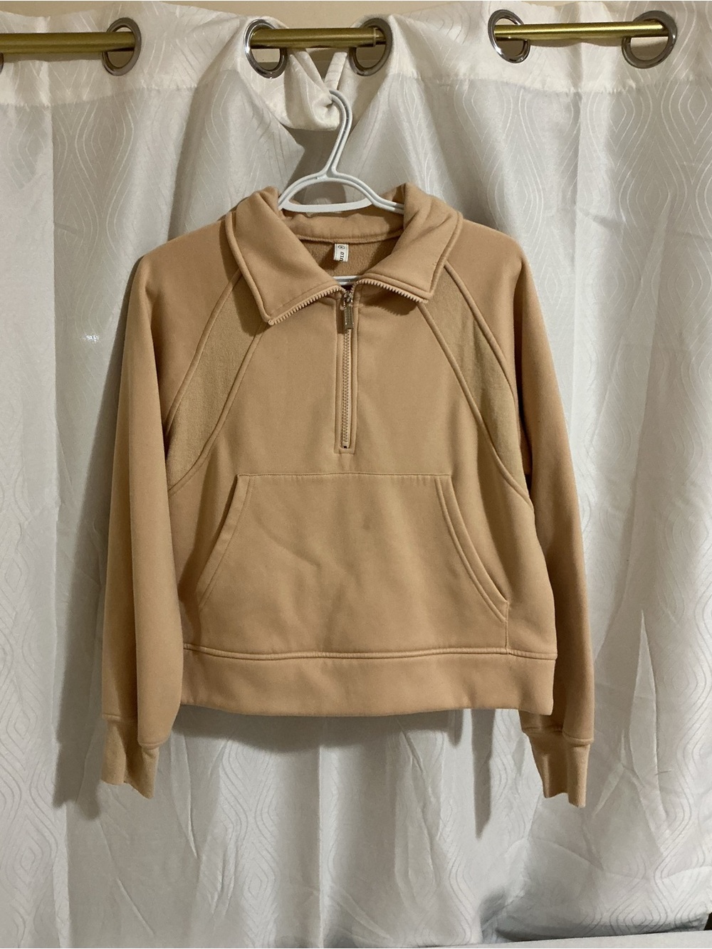 Women’s Half-Zip Pullover Sweatshirt - Camel